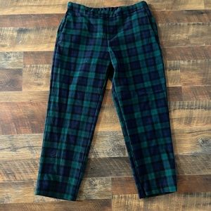 Old Navy crop pants - green and blue plaid